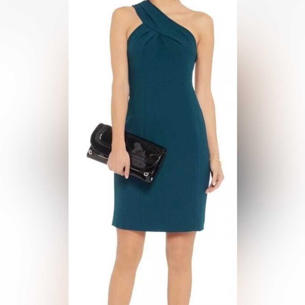 TORY BURCH Teal One Shoulder ASHLEE Dress